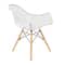 31" Clear Acrylic Mid Century Modern Eiffel Style Accent Chair with Wood Legs